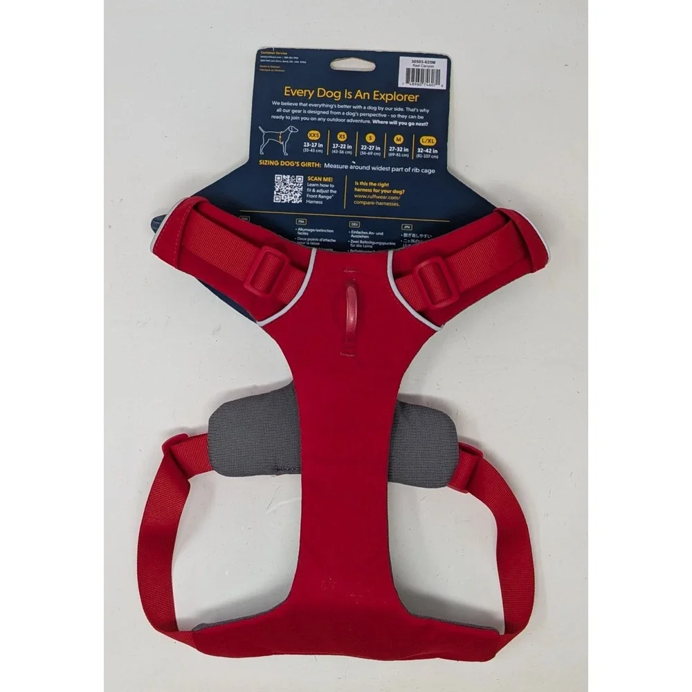 Ruffwear Front Range Dog Harness - Red Canyon M Medium - NEW